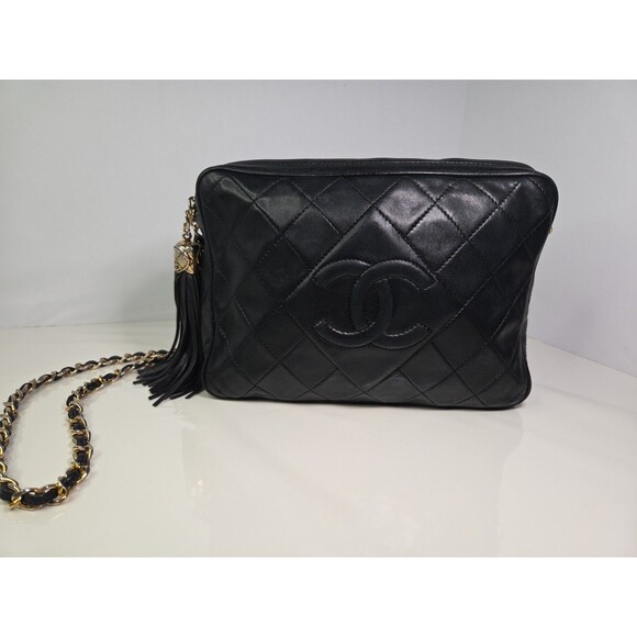 Coco Chanel Black Quilted Leather Iconic Handbag - Picture 1 of 16